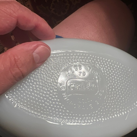 Pyrex‎ Glasbake 1 Quart Casserole Dish J235 1979 Green Daisy Floral Milk Leaves - Picture 3 of 7